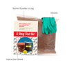 Composting test kit items displayed on white background
