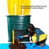 pair of Daily Dump Gaia OWC bulk composters outside apartment building for composting kitchen waste