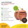 Features of Daily Dump Leave it Pot Small aerobic home composting kit for 4-5 people as row composter for smell-free easy composting