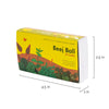 Daily Dump Beej Ball seedballs flower seedmix in box with background of pink flowers