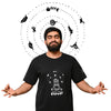man and girl wearing black and white Daily Dump calmpost t shirt respectively
