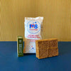 Front view of 108 Soapy nuts pack Bar Bar dish and laundry soap and rectangular coir scubber set of 5 top view