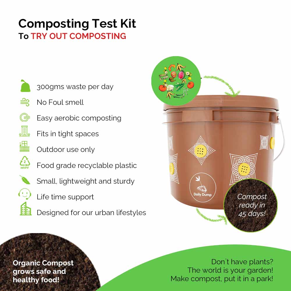 Composting Kit Components Compact, outdoor Gobble Duo Home Compost Bin for 1-2 persons
