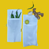 Daily Dump Cooler Bags one set - 10 bags with 5 sizes against corrugated background