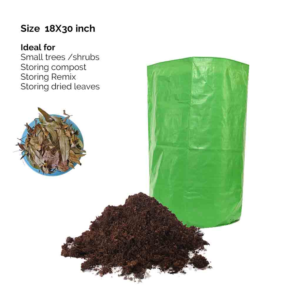 Buy lightweight HDPE round green grow bags online