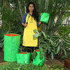 9inch by 9inch green grow bag ideal for small flowering plants, greens and herbs