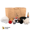 Daily Dump Jute Bag Sort-it Store-it Sell it bag in use with sorted dry recyclable waste