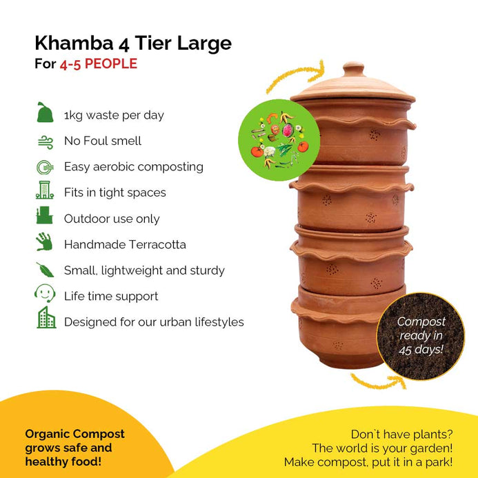 Easy home composting with Khamba 3Tier Large composter