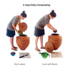 Features of Daily Dump Leave it Pot Small aerobic home composting kit for 4-5 people as row composter for smell-free easy composting