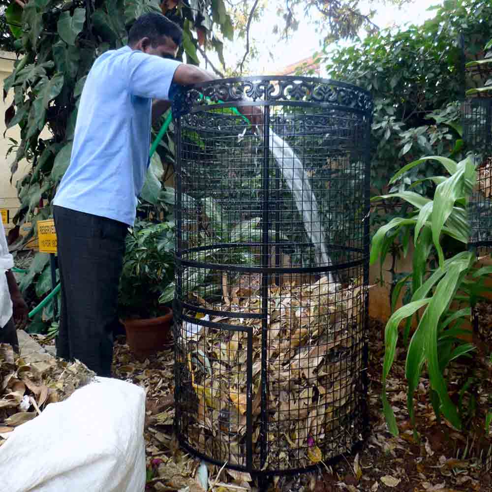 Leaf Compost Machine Metal Leaf Composter for garden and landscaped areas