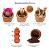 Mota Lota Home Compost Bin | Terracotta 3 pot compost bin