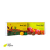 Daily Dump Beej Ball seedballs flower seedmix in box with background of pink flowers