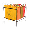 Daily Dump Sorting Station in use by man putting in empty glass bottles