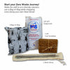 Daily Dump Begin Zero waste kit scrubber, steel straw, bag in bag and 108 Soapynuts pack